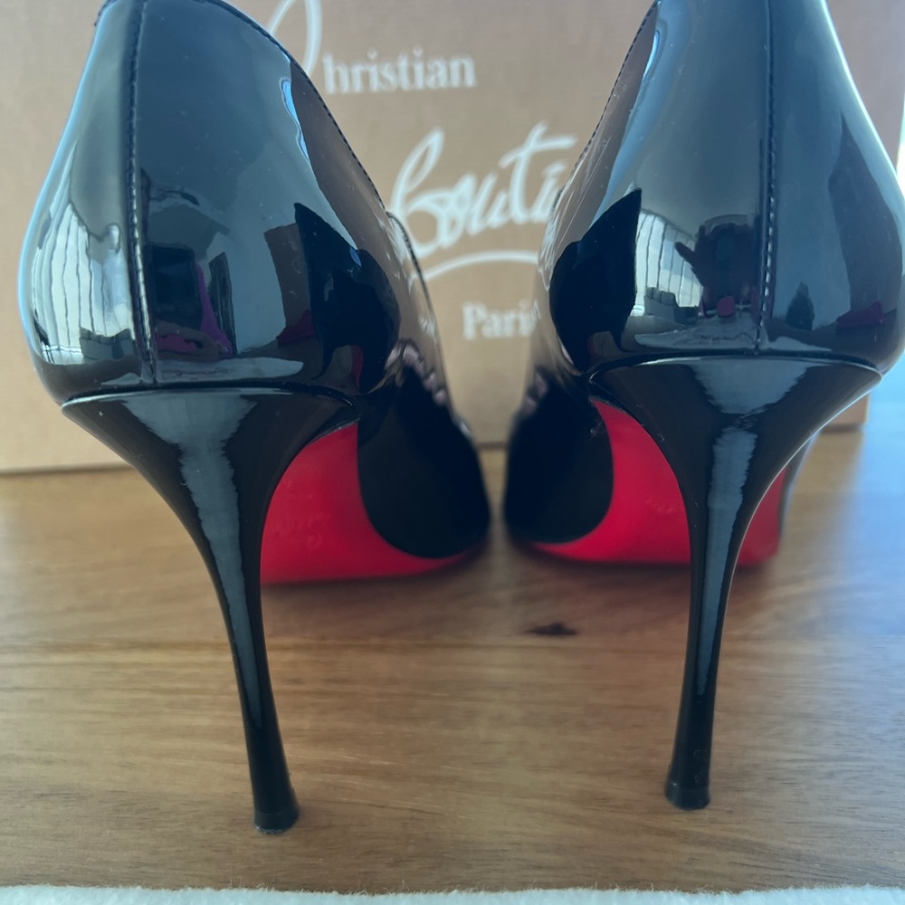 Christian Louboutin Chick Up 100 Patent Leather Pumps - Picture 7 of 11